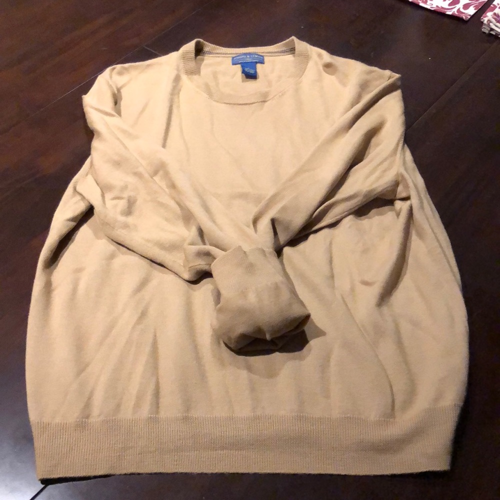 100% merino wool crew neck sweater
